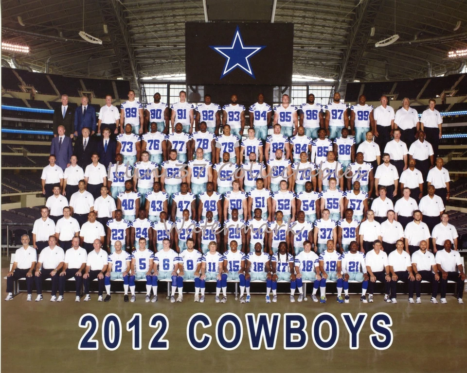 Foto del equipo de fútbol americano Dallas Cowboys 2012 8x10 Foto 1 de 1