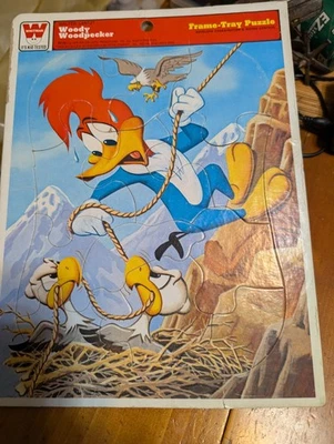 VTG Woody Woodpecker Frame Tray Puzzle 12 Piece 1976 Whitman Walter Lantz  - Image 1 of 3
