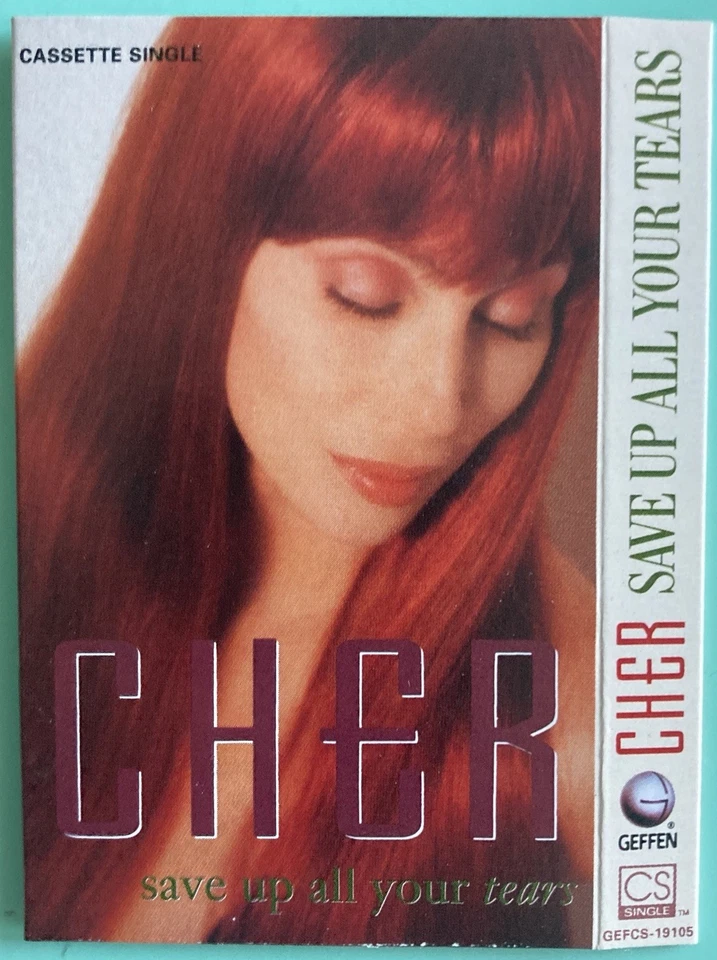 Cher Cassette Cardboard Single Cover ONLY From Song Save Up All Your Tears 1991 Foto 1 de 2