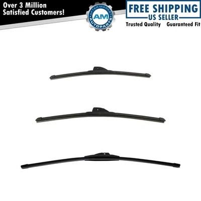 Juego de 3 escobillas limpiaparabrisas delanteras y traseras Trico Tech Foto 1 de 4