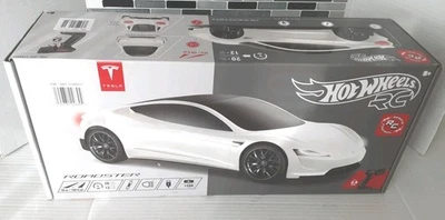 2024 Hot Wheels Tesla Roadster RC 1:10 Car Rare 2.4 Ghz Lights Suspension  - Image 1 of 4