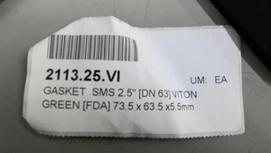 2113.25 Gasket SMS 2.5" VITON GREEN 73.5X63.5X5.5mm Lot Of 10 - Picture 1 of 11