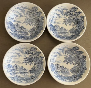 Cuencos de postre Wedgewood Countryside azul blanco fruta baya 5" - Imagen 1 de 3