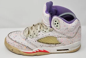 Nike Air Jordan 5 GS Easter Sneakers White Multi Women’s CT1605-100 - Size 5.5Y - Picture 1 of 8