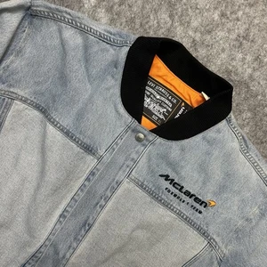 Levis x McLaren Trucker Bomberjacke Herren XL Blau Denim Orange Formel 1 Retro - Bild 1 von 14