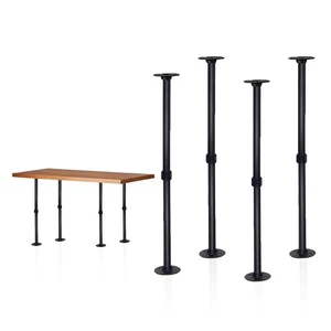 28-Inch Black Iron Pipe Table Legs for Coffee, End Tables, Desks - 4 Pack - Picture 1 of 7