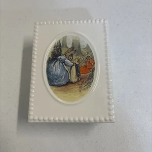 Mrs Rabbit Says Goodbye Peter Rabbit Beatrix Potter Lidded Trinket Dish / Box - Picture 1 of 9