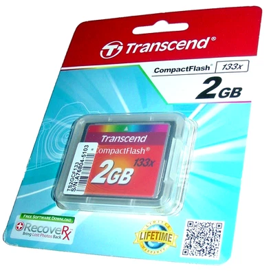 2GB Transcend speed 133x Compactflash Memory Card for NIKON CANON CF New NIB NOS - Image 1 of 4