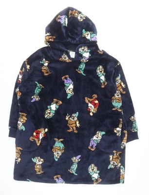 Disney Men's Blue Fleece Seven Dwarfs Hooded Robe XS Foto 1 de 4