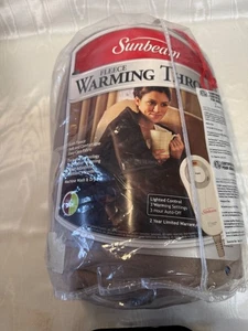 SUNBEAM FLEECE ELEKTRISCH BEHEIZBARE ÜBERWURF DECKE HELLBRAUN - NEU 60X50 - Bild 1 von 5