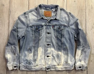 Chaqueta vaquera Levi’s blanqueada envejecida rediseñada talla L - Imagen 1 de 11