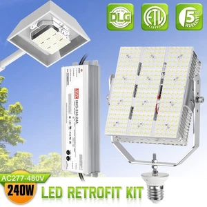 480V 240W LED Parking Lot Retrofit Kit Outdoor Area Tennis Court EnclosedFixture - Picture 1 of 10