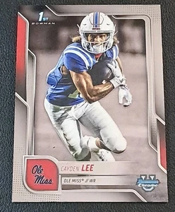 Cayden Lee 1st Bowman 2025 Bowman Chrome University #50 Ole Miss Football Card - Picture 1 of 2