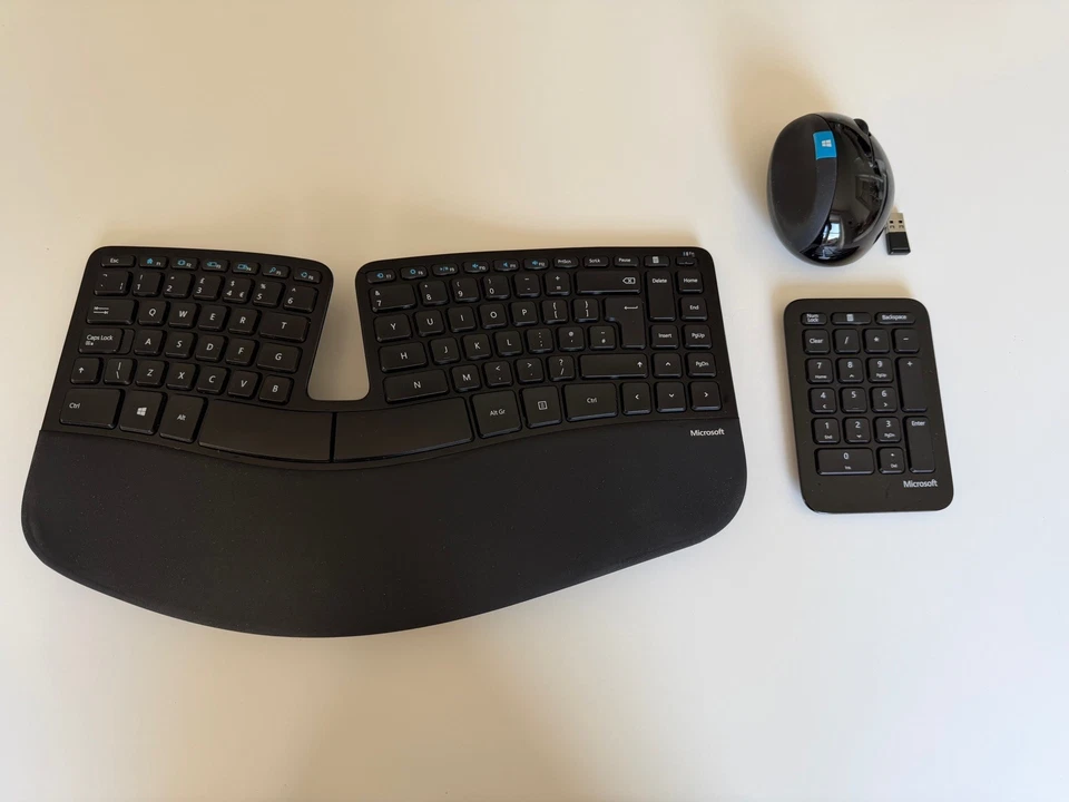 Microsoft Sculpt Ergonomic Keyboard & Mouse Set + USB Dongle - UK Layout - Image 1 of 4