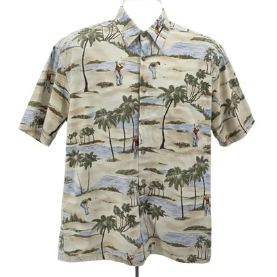 Vintage Campia Moda Mens Medium Shirt Golf Tropical Button Relaxed Fit Hawaiian - Image 1 of 4