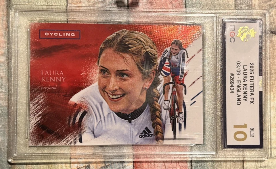 Laura Kenny Futera FX /9 5x Olympic Gold Medallist PERFECT 10 GRADE - Image 1 of 2
