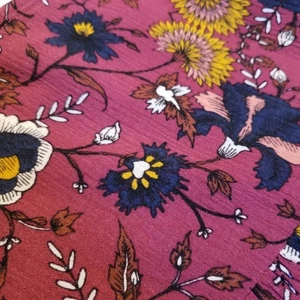 Art Class Girls Floral Tiered Dress 6/6X Crinkle Sleeveless Burgundy Black - Bild 1 von 8