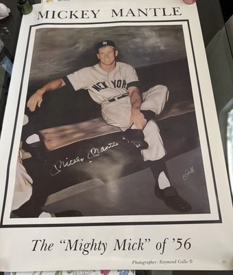 Mickey Mantle Autographed Gallo Poster Mighty Mick Of ‘56 Signed HOF Yankees JSA - Image 1 of 4