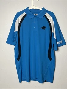 Carolina Panthers NFL Team Apparel Polo Shirt Mens XL Blue Black Short Sleeve - Picture 1 of 13