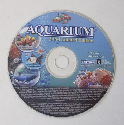 AQUARIUM 3 in 1 Limited Edition Screen Saver (2005 CD Software) and Instructions - Image 1 of 3