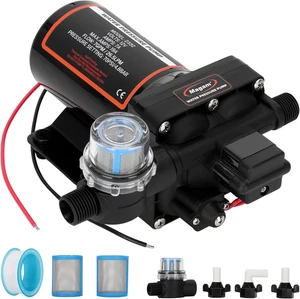 Pompa acqua dolce camper, pompa acqua 12V DC, 7 GPM 70 PSI pompa a membrana autoadescante - Foto 1 di 11