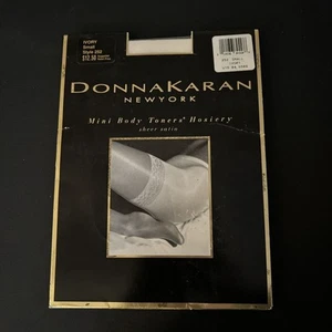 NEW Donna Karan Mini Body Toners Hosiery Ivory SMALL Sheer Satin Vintage Sealed - Picture 1 of 4