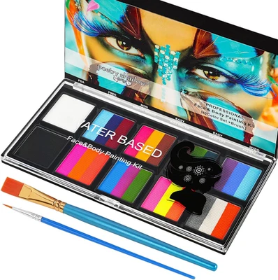 Face Body Painting Kit, 26 Colors Rainbow Body Paint for Kids Adults, Safe & Non - Image 1 of 4