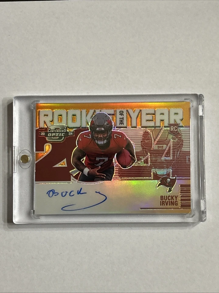 2024 Panini Contenders Optic Autographs Bucky Irving Orange /50 🔥 RC - Image 1 of 3