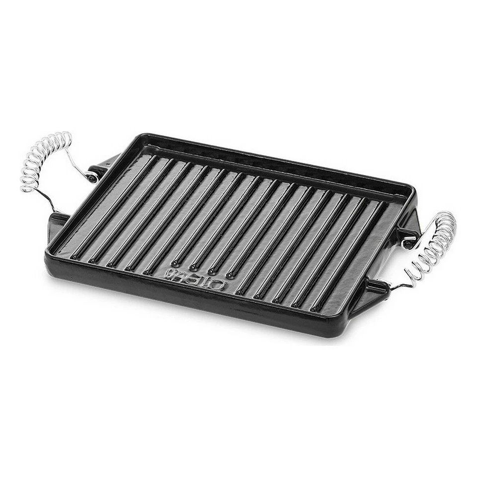 Piastra Grill Vaello Rettangolare Nero Acciaio Smaltato [27 x 21 cm] - Immagine 1 di 1