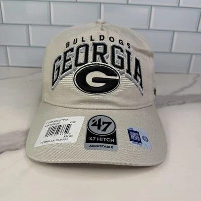 Gorra gorra Georgia Bulldogs espalda a presión para hombre talla única bronceada NCAA fútbol universitario Foto 1 de 4