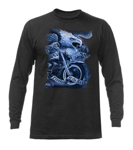 Gráfico Freedom of the Road para motociclista Eagle Wings manga larga - Imagen 1 de 13