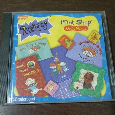 Broderbund Nickelodeon Rugrats Print Shop CD & Users Manual Windows PC  - Image 1 of 3