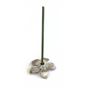 Incense holder with case Burner Brass Room fragrance Leaf Bellflower Gift - Picture 1 of 16