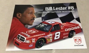 NASCAR Racing Card Bill Lester 2002 NASCAR Craftsman Truck Series Dodge - Picture 1 of 2