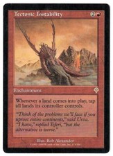Tectonic Instability 2000 Invasion Red Rare Enchantment MTG LP Actual Pics AZ3