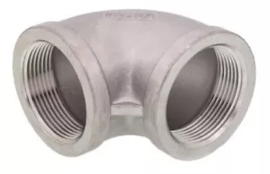 (10 Pack) 1-1/2" NPT Female 90 Elbow 304 Stainless Steel Pipe Thread 150 Fitting - Picture 1 of 3