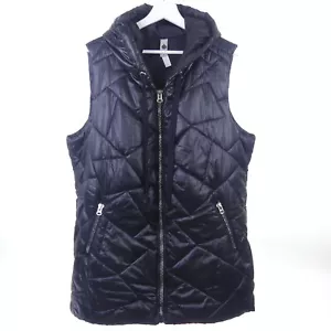 TREDY Weste Steppweste Vest Schwarz Kapuze Gr. 3 44 46 - Bild 1 von 3