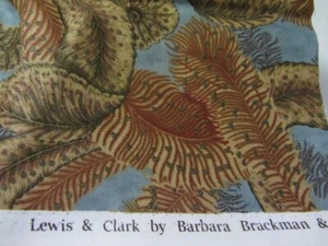 TELA MODA OTOÑO FLORAL 12" X 42" ALGODÓN LEWIS & CLARK by BARBARA BRACKMAN - Imagen 1 de 2