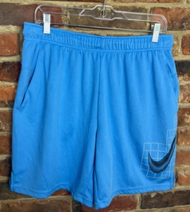 Nike Shorts Dri Fit Standard Boys Large Blue Carolina Swoosh Basketball UNC - Picture 1 of 7