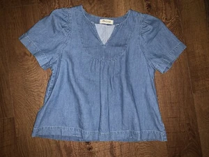 MADEWELL DENIM A-LINE TOP! M - Picture 1 of 2