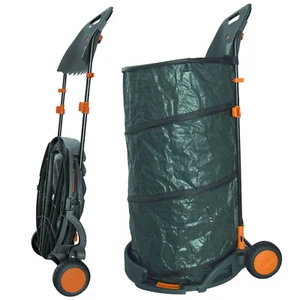 Laubsack Gartensack Abfallsack Garten Sack 160L mobil fahrbar klappbar + Räder - Bild 1 von 1