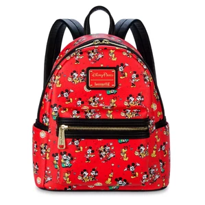 Mini mochila Loungefly Disney Mickey y Minnie Mouse con Plutón Parques Disney - Imagen 1 de 3