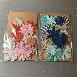 Michael’s-  Flowers Pink Blue Scrapbook Card Making Embellishments - Picture 1 of 5