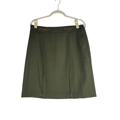 Falda Talbots Petites 10p para mujer verde oliva línea A hasta la rodilla adornada nueva con etiquetas Foto 1 de 4