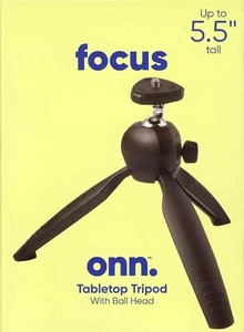 Onn focus - Tabletop Tripod with Ball Head, Up to 5.5" Tall - 4pc Kit - Picture 1 of 3