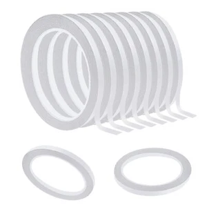 10 Rolls Double Sided Tape Adhesive Sticky Tapes For Clothes, Arts, Crafts, Ph - Picture 1 of 5