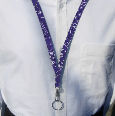 Cordón Western, Bandana Púrpura, Gerente, Maestro, Porta Insignia de Identificación, Llavero Foto 1 de 3
