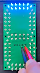 Large 7 Segment Blue LED Number Display, 12 Volt, visible from long distance. - Picture 1 of 14