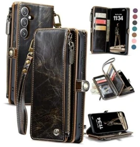 Samsung Galaxy A14 5G Case, PU Leather Wallet for Women Men, Luxury Coffee - Picture 1 of 7