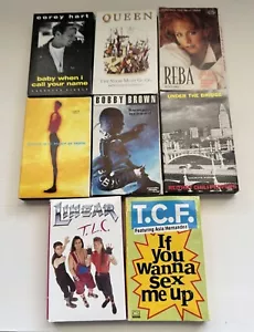 1990s Pop Rock Country Music Cassette Singles Tape Lot of 8 Depeche Mode Queen + - Picture 1 of 3